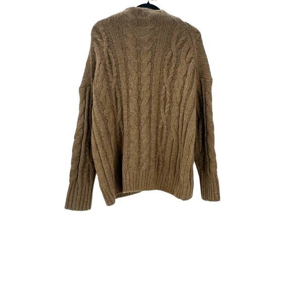 Vince Cable Braid Alpaca & Wool Blend Sweater Long Sleeve In Camel Size L NWT - Picture 7 of 12
